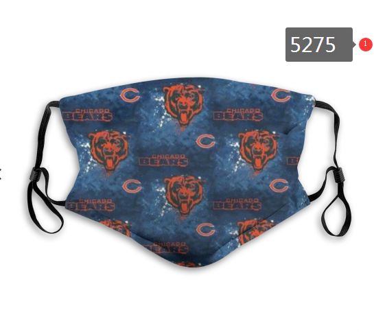 2020 NFL Chicago Bears #1 Dust mask with filter->nfl dust mask->Sports Accessory